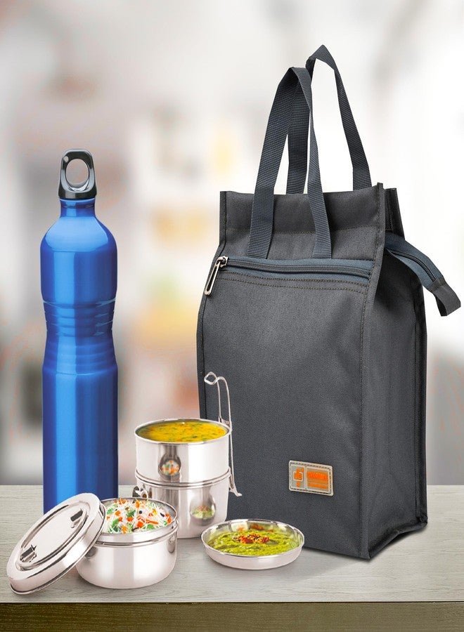 Dhariwal Thaili No.3 Tiffin Bag 13in x 9in x 6in TB-402 (Grey) - Small - Image 2